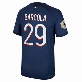 Nike Paris Saint-Germain Authentic Match Barcola Home Jersey w/ Ligue 1 Champion Patch 23/24 (Midnight Navy)