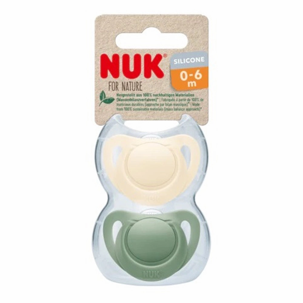 Nuk For Nature Silicone Soother 0-6Months 2pk