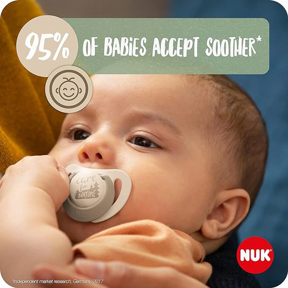 Nuk For Nature Silicone Soother 0-6Months 2pk