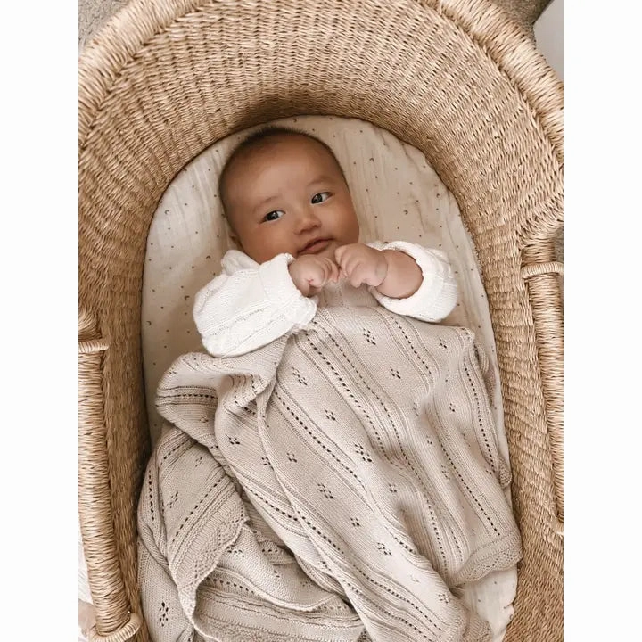 Pointelle Baby Blanket