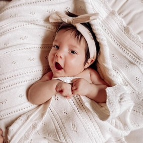 Pointelle Baby Blanket