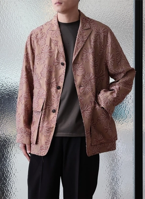 Polyester Rayon Embroidery Soft Hunting Blazer