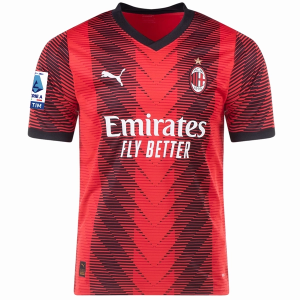Puma AC Milan Pierre Kalulu Home Jersey w/ Serie A Patch 23/24 (Puma Red/Black)