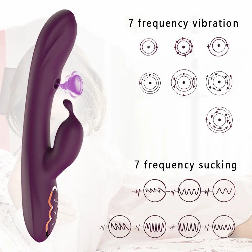 Quusvik 7-Frequency G-Spot Vibrator with Suction for Women