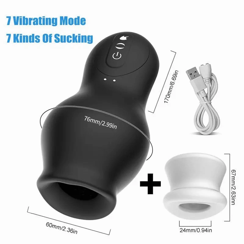 Quusvik Automatic Masturbator Cup - Male Glans Vibration Massager Toy