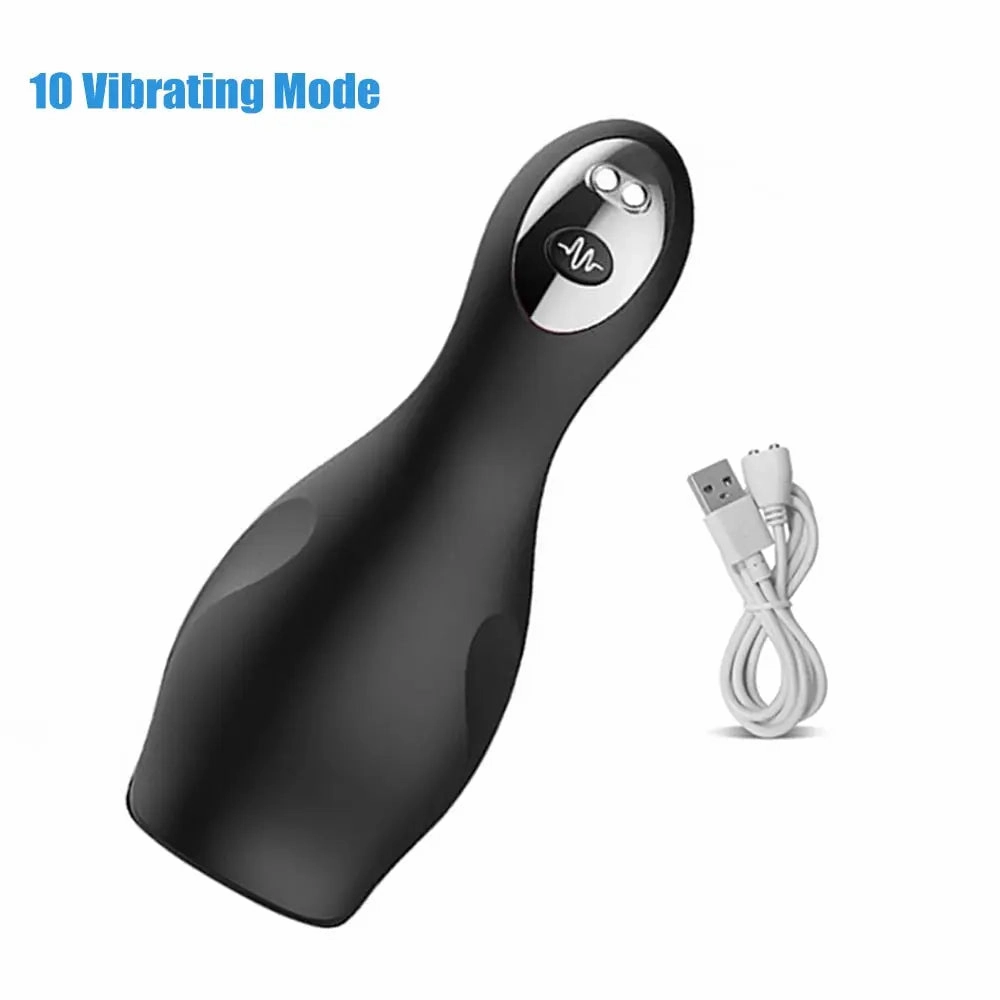 Quusvik Automatic Masturbator Cup - Male Glans Vibration Massager Toy