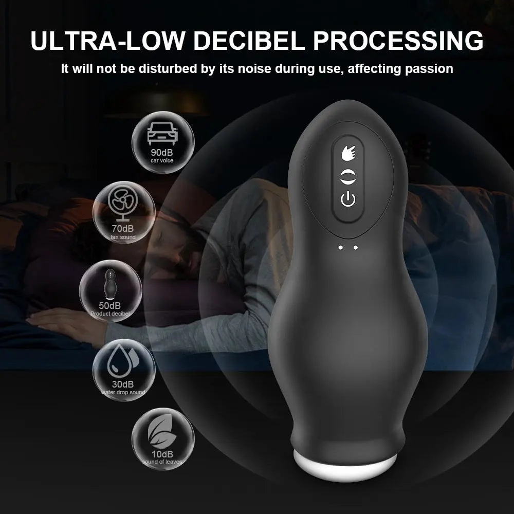 Quusvik Automatic Masturbator Cup - Male Glans Vibration Massager Toy