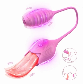 Quusvik Tongue Vibrator for Women - Clitoral, Nipple & Anal Stimulation Toy