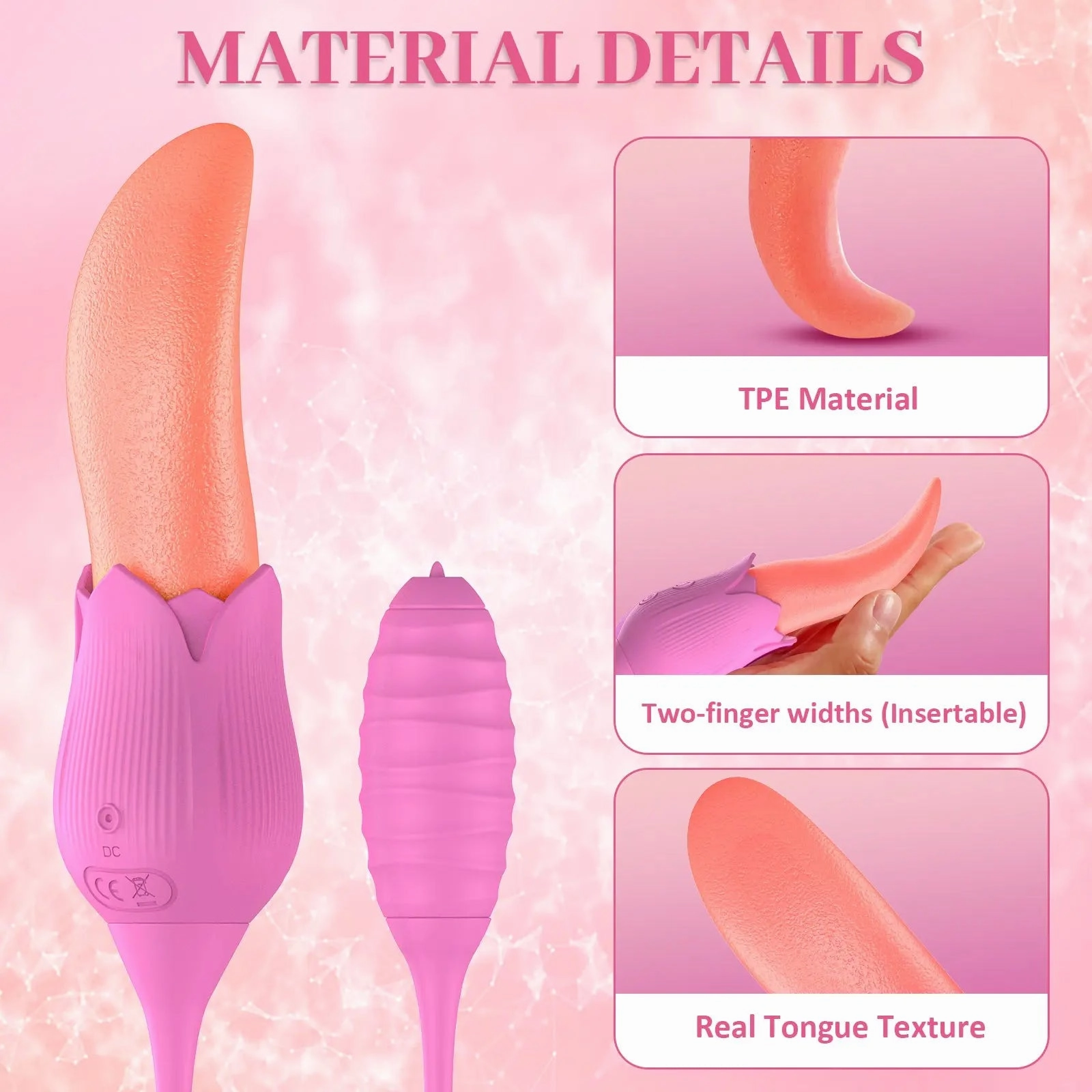 Quusvik Tongue Vibrator for Women - Clitoral, Nipple & Anal Stimulation Toy