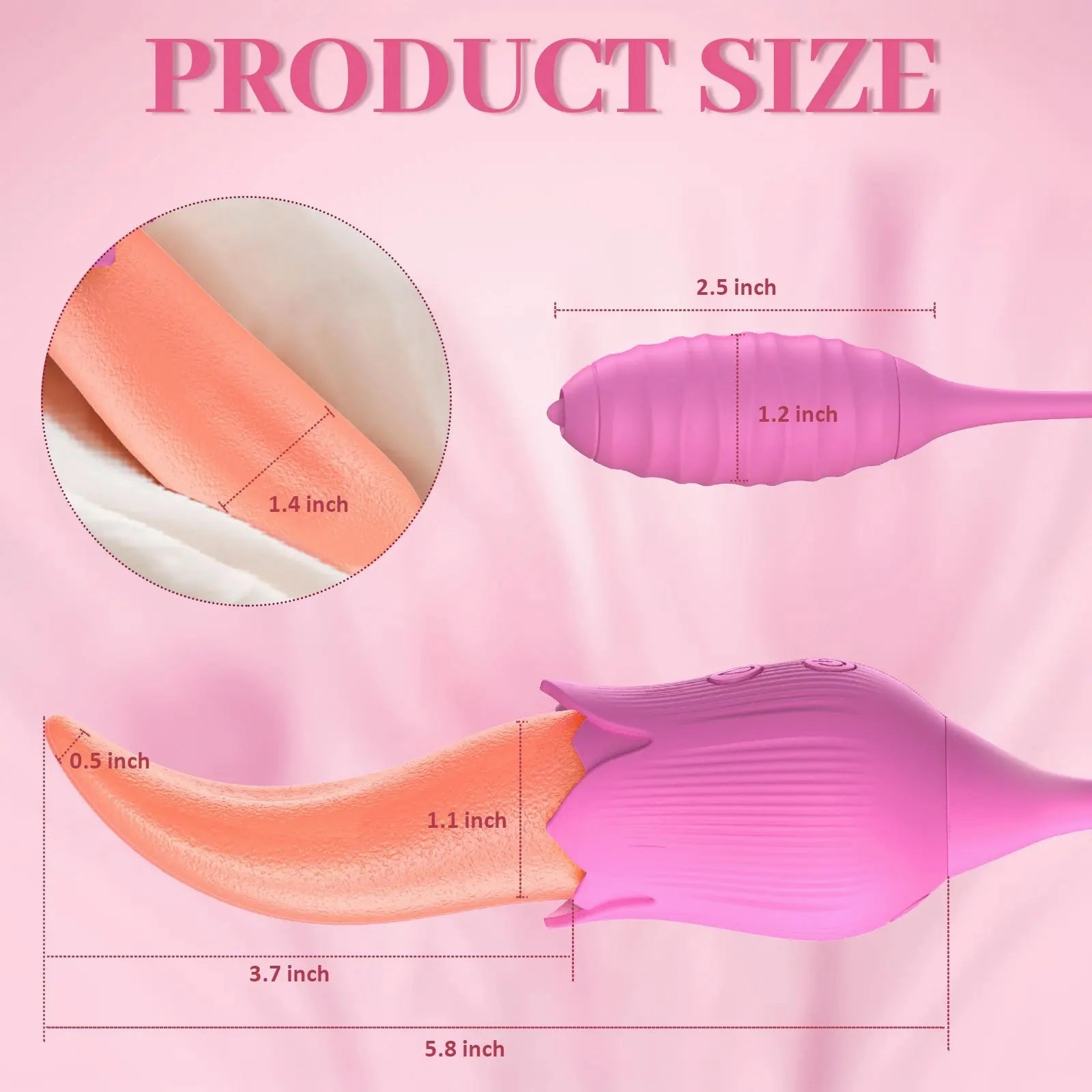 Quusvik Tongue Vibrator for Women - Clitoral, Nipple & Anal Stimulation Toy