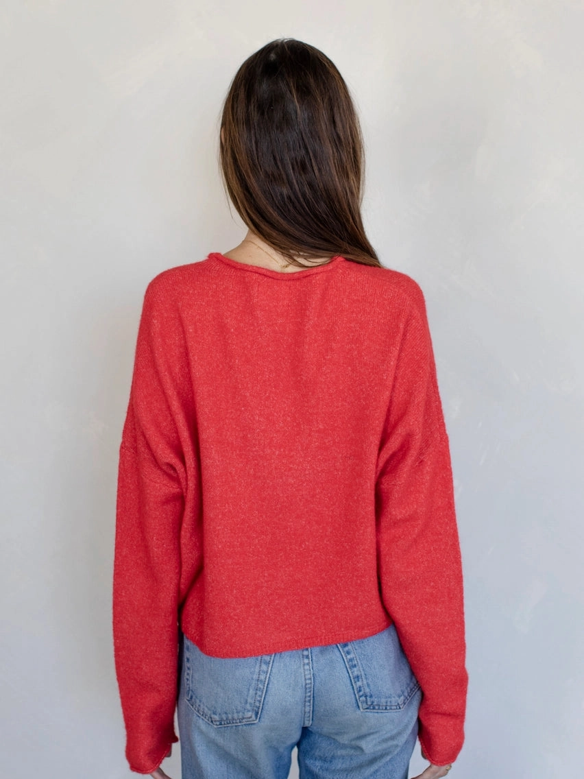 RED PIPER CARDIGAN