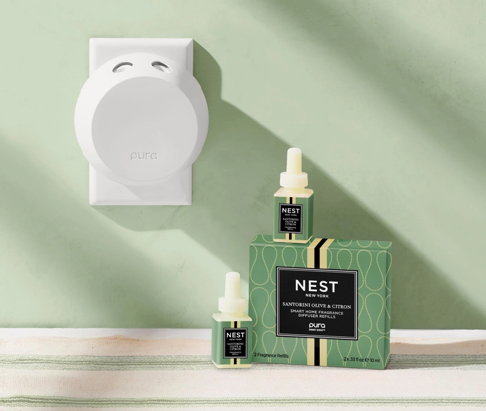 Santorini Olive & Citron Refill Duo for NEST x Pura Smart Home Fragrance Diffuser - Smart Vials