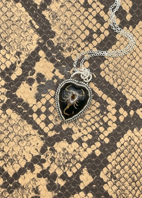 Scorpion Heart Pendant Necklace