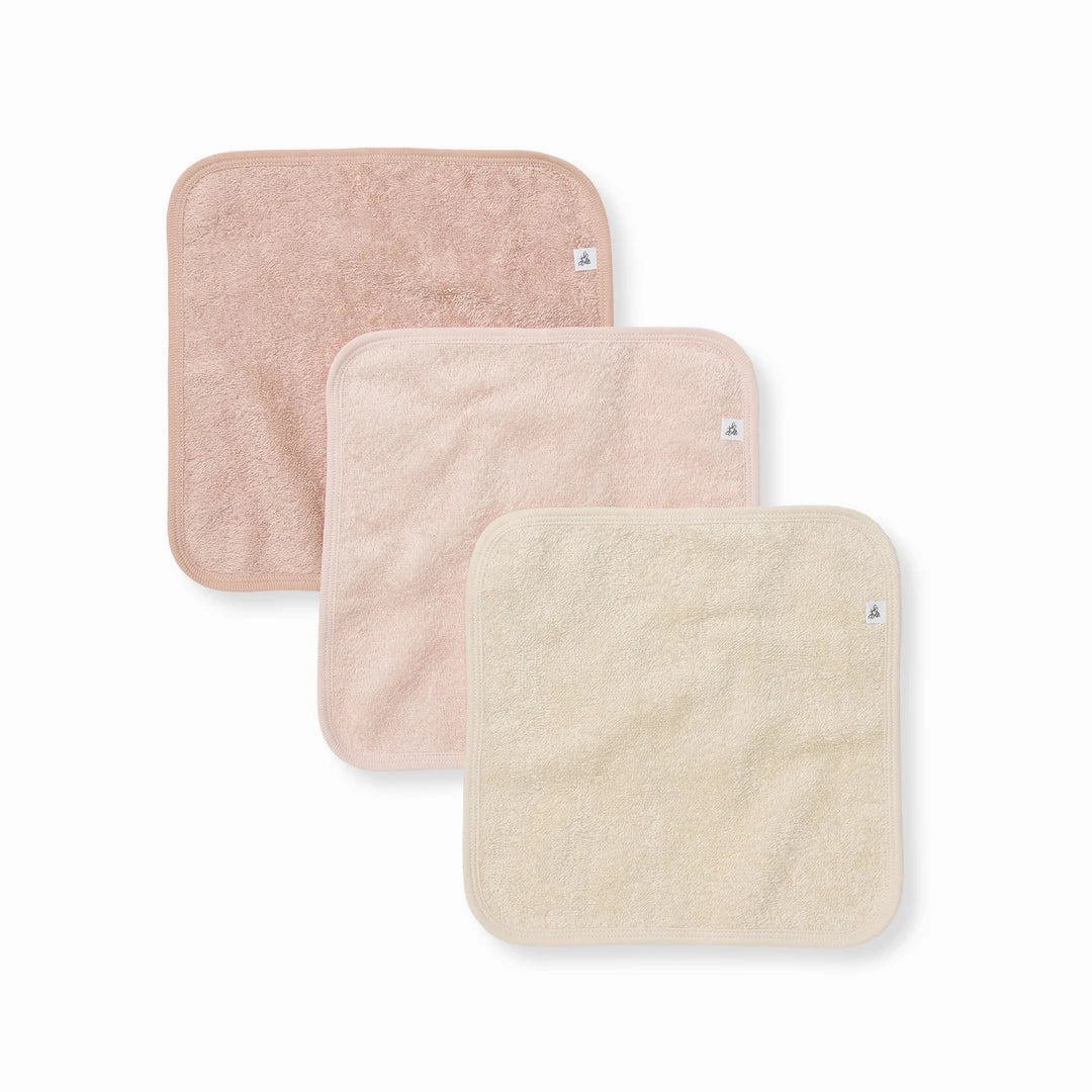 Set of 3 Woven Terry Washcloths