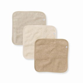 Set of 3 Woven Terry Washcloths