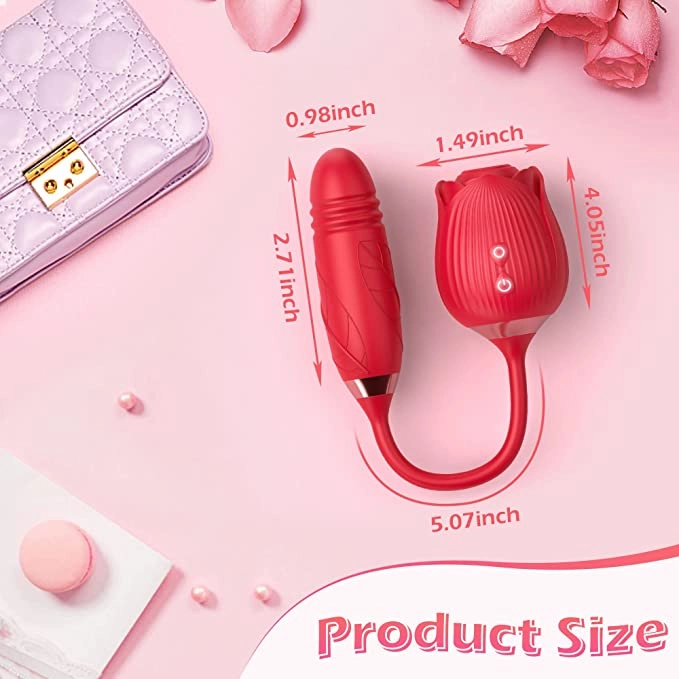 SilqSeduce - Rose Vibrator with Sucking & Thrusting