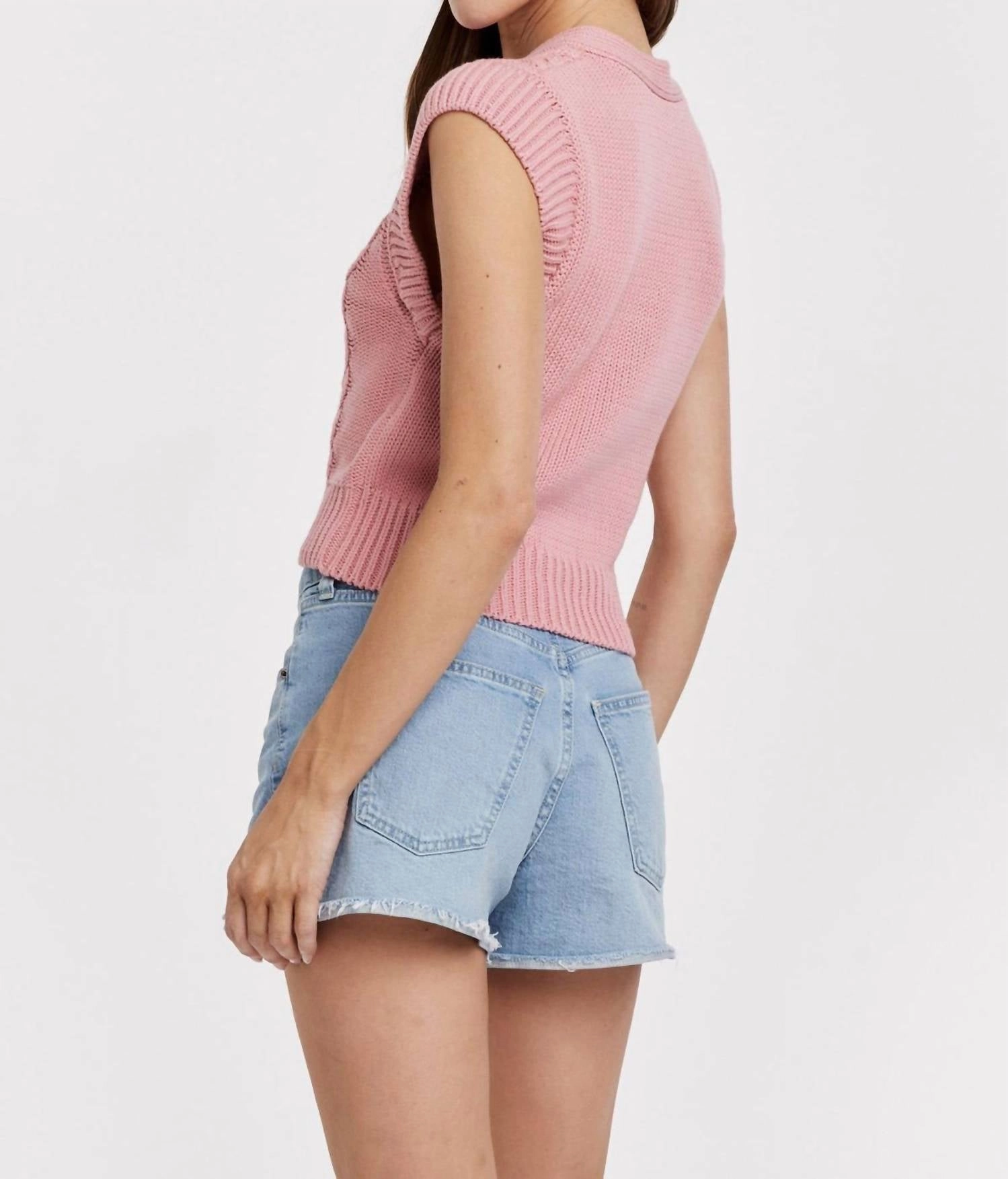 Soft Cherry Emberly Vest In Red
