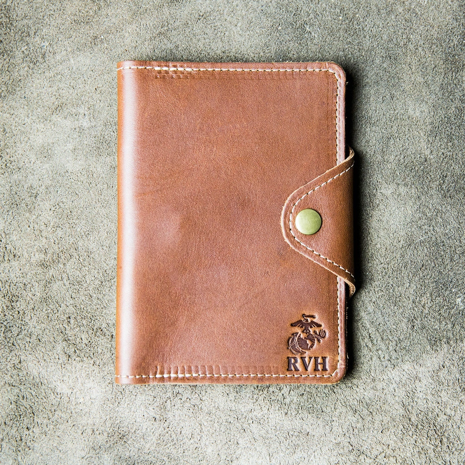 The Officially Licensed Marine Corps Logbook Fine Leather Field Notes Moleskine Wallet Pocketbook Cover