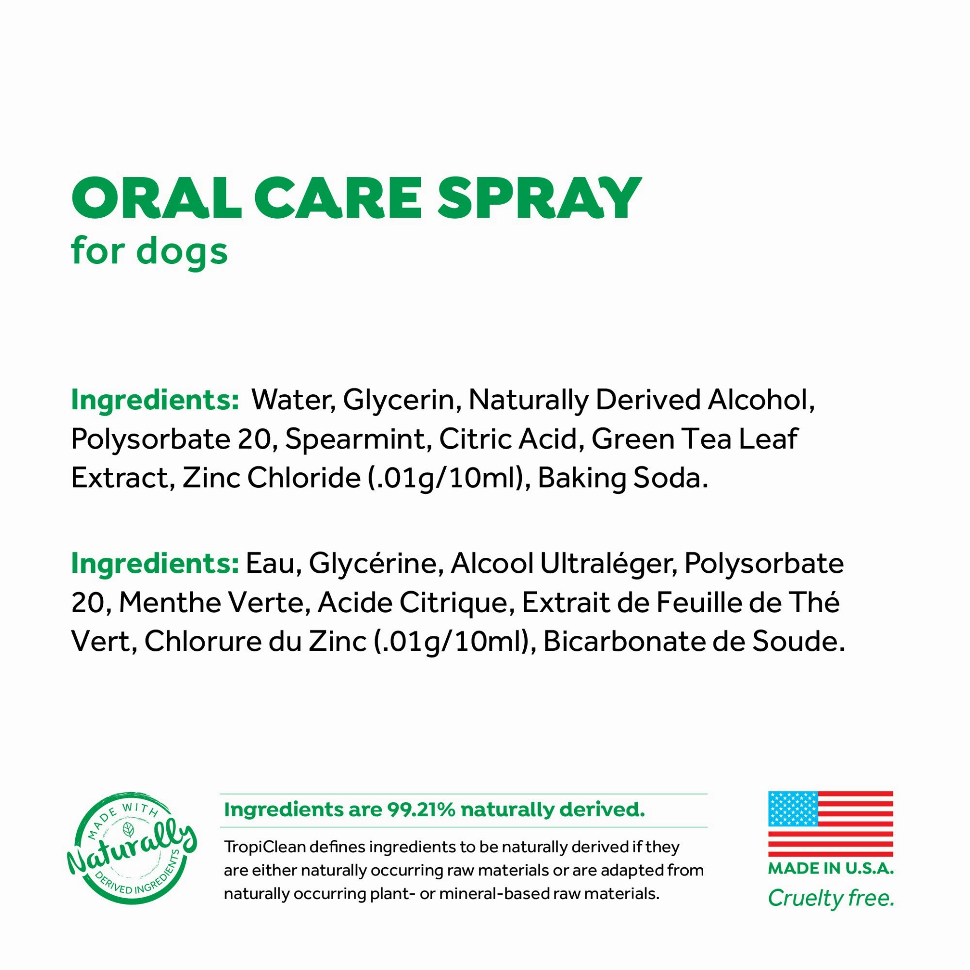 TropiClean Fresh Breath Oral Care Spray for Pets, 4oz