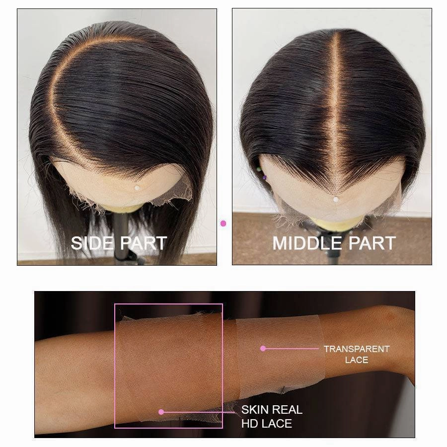 UK Shipping | WOWANGEL 13X6 Skinlike Real HD Lace Front Wigs Straight