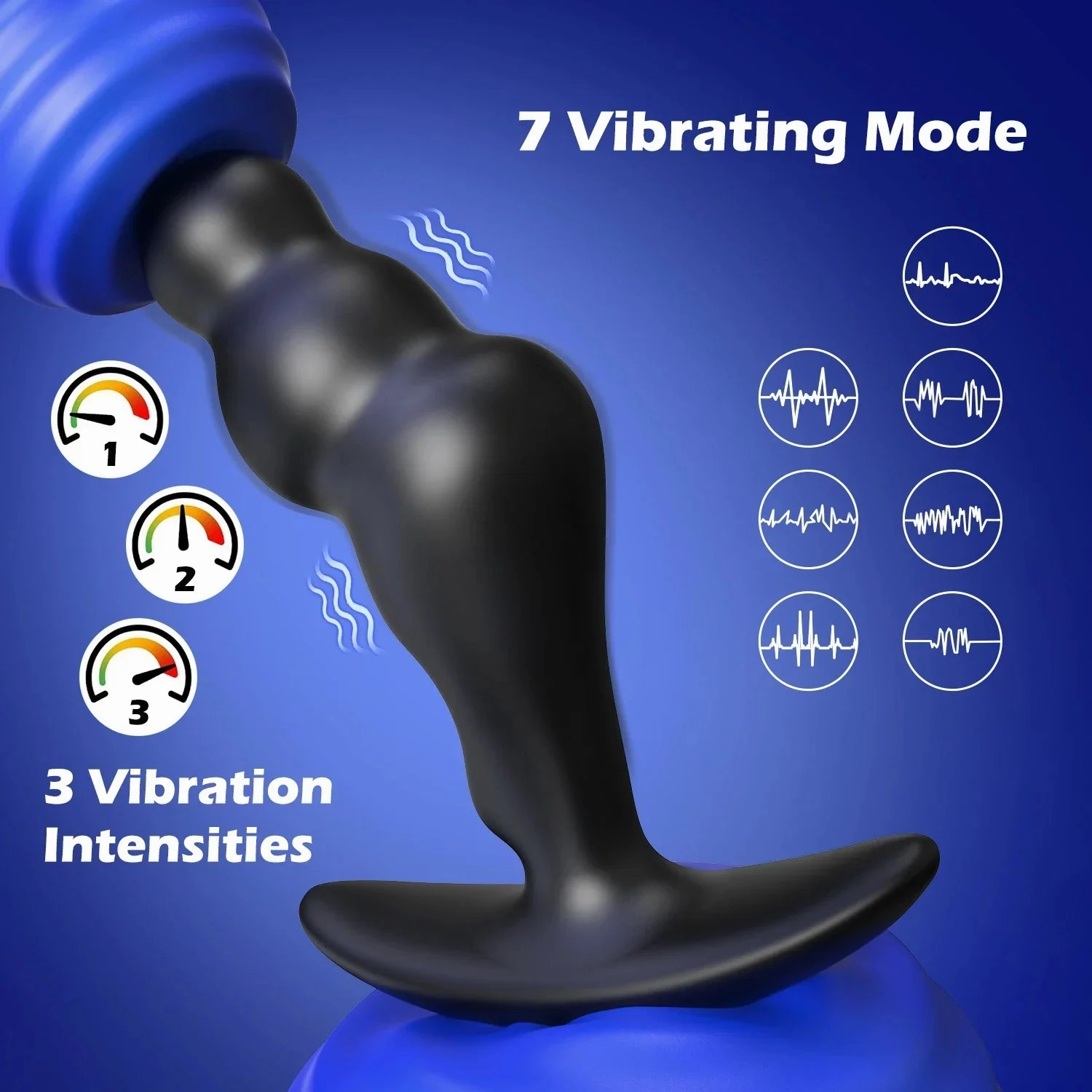 Waterproof Anal Plug Vibrator with Prostate & G-Spot Stimulation for Men