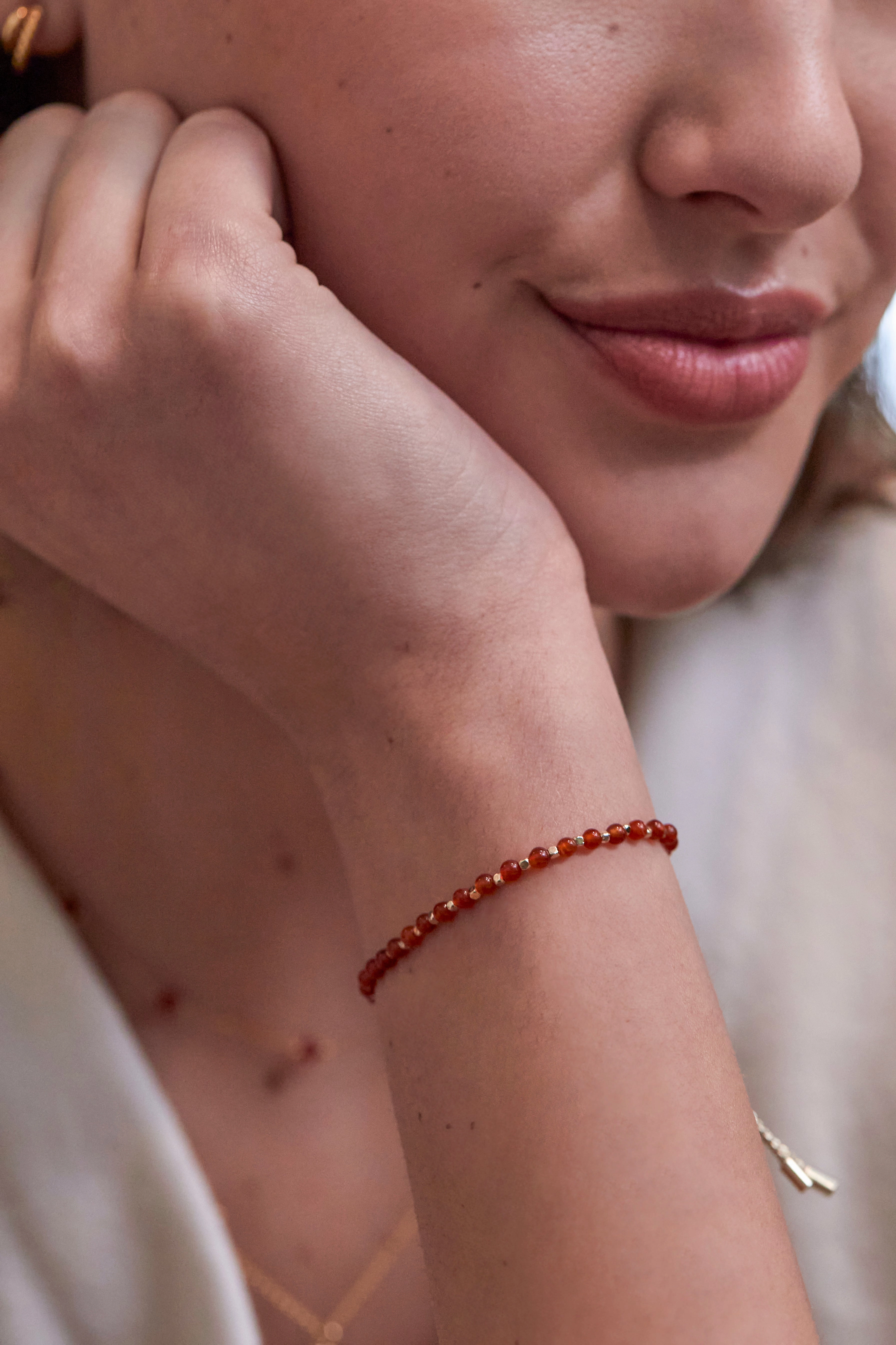 Wellness Red Agate Gemstone Amelia Bracelet