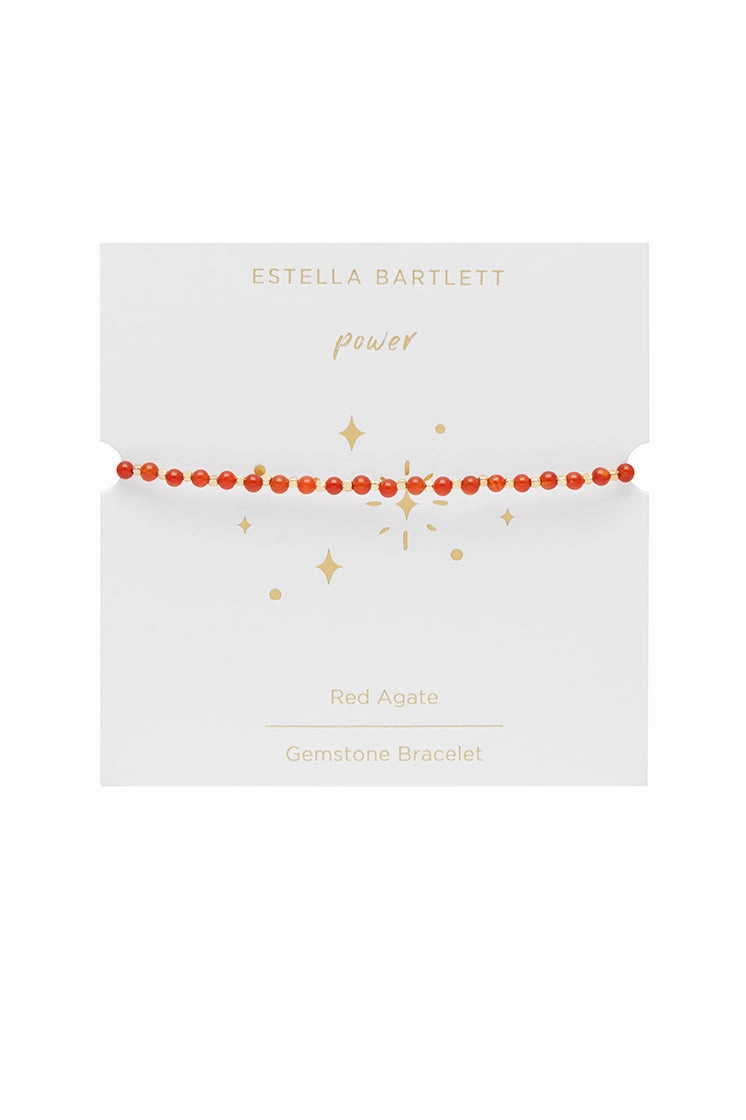 Wellness Red Agate Gemstone Amelia Bracelet