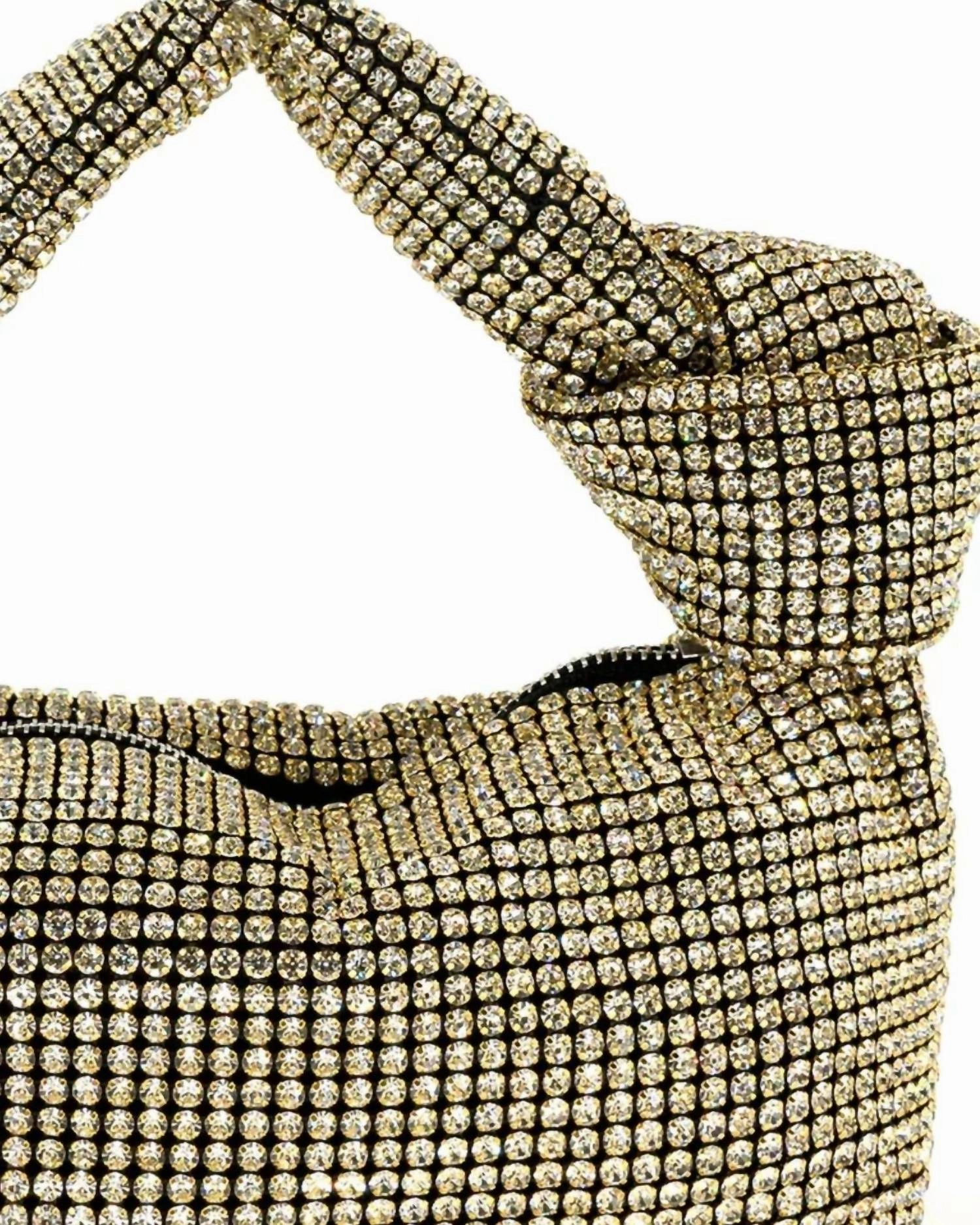 Women's Monroe Rhinestone Bag In Gold
