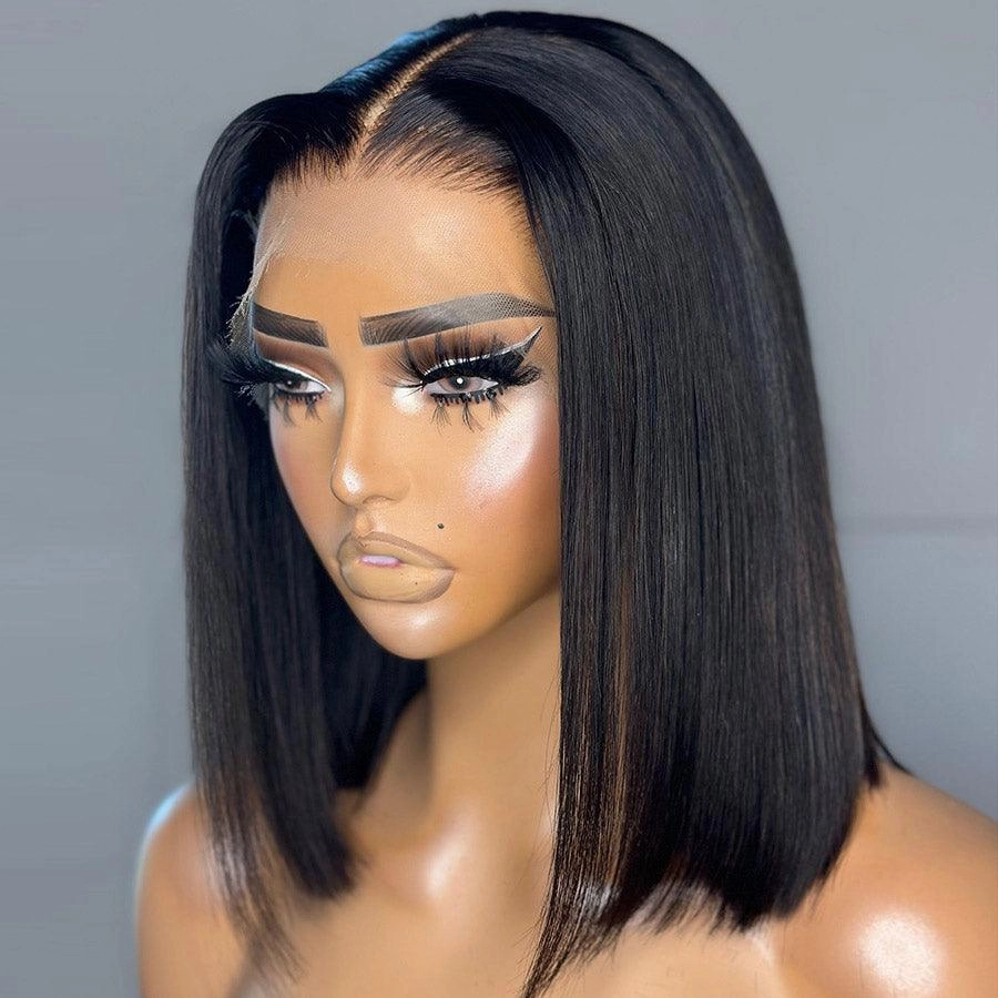 WOWANGEL 6X6/ 7X7 HD Lace Straight Bob 13X4 Lace Frontal Bob Wig