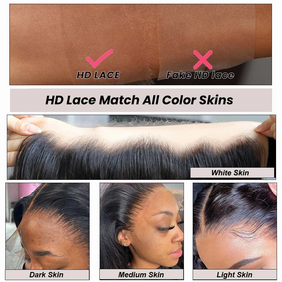 WOWANGEL Light Brown 13x6 Skinlike Real HD Lace Wig Short Wave BOB