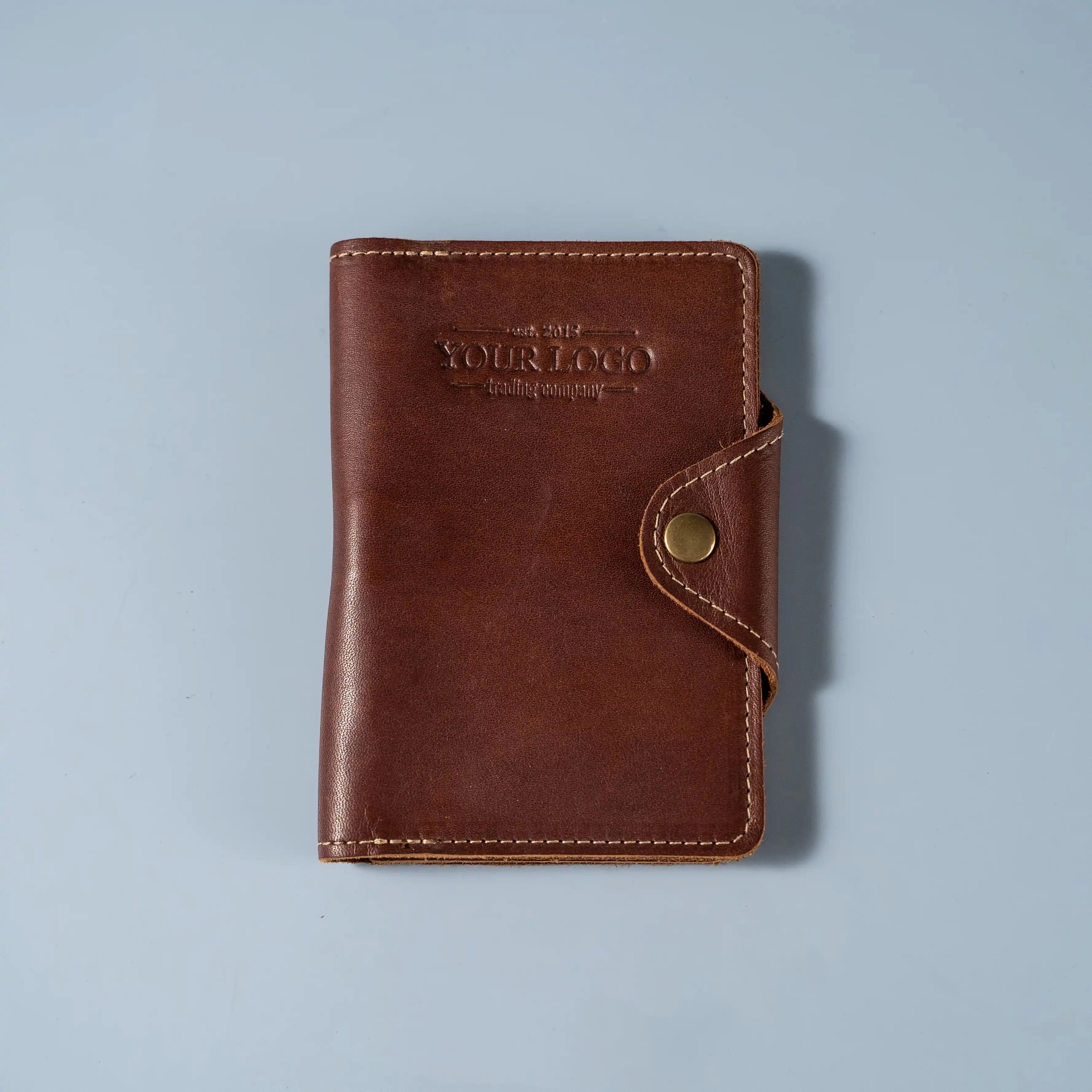 Your Logo   Our Leather - The Logbook Fine Leather Field Notes Moleskine Wallet Pocketbook Cover - Custom Logo and Corporate Gifitng
