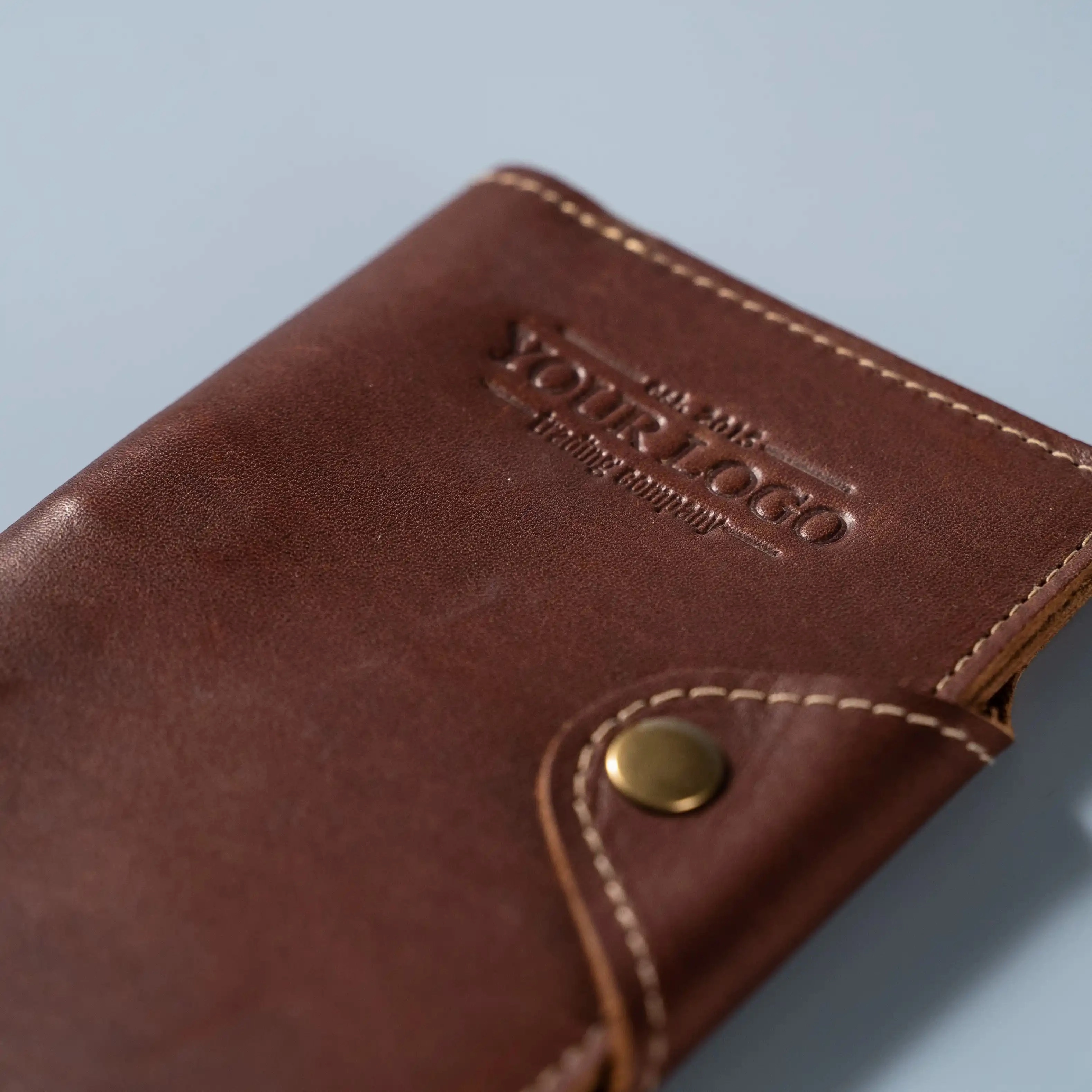 Your Logo   Our Leather - The Logbook Fine Leather Field Notes Moleskine Wallet Pocketbook Cover - Custom Logo and Corporate Gifitng